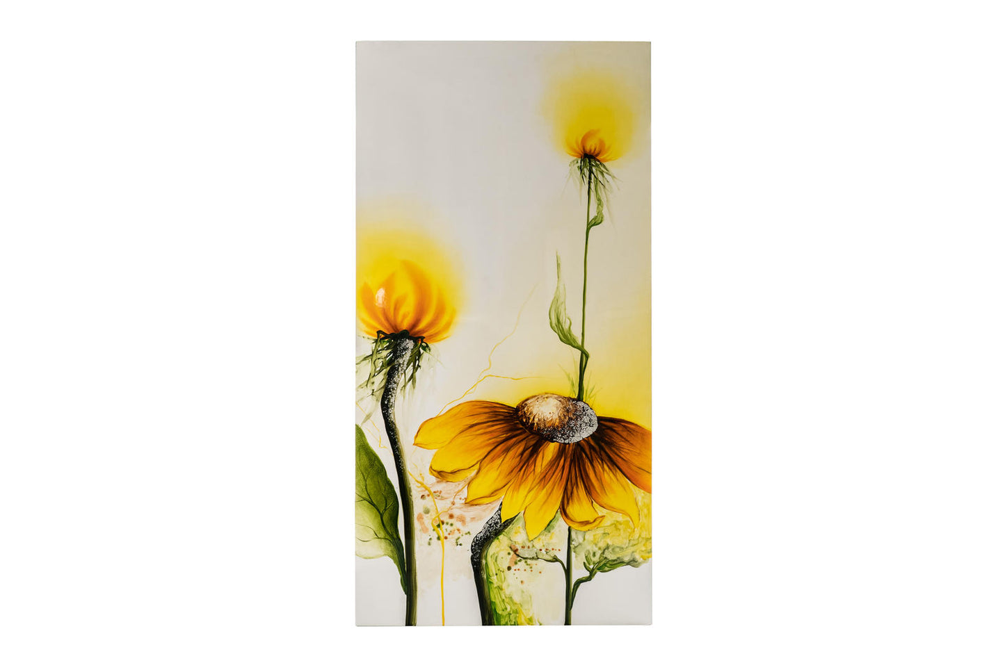 Dekorplatte mit gelbem Holzfinish 60x120x4 cm