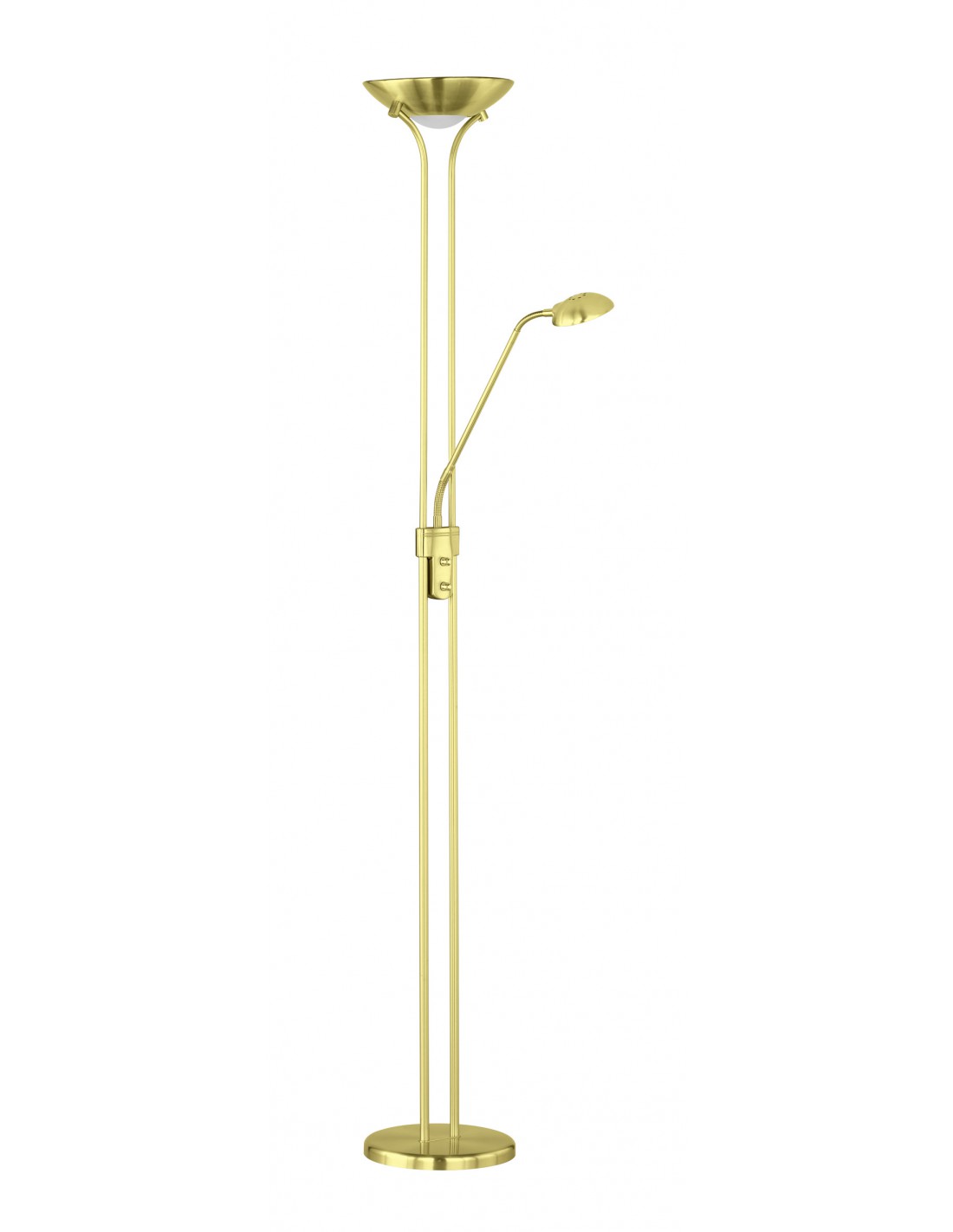 Lampe Spock Led Mit Licht Lesepunkt Dimmbare Messing Trio Beleuchtung