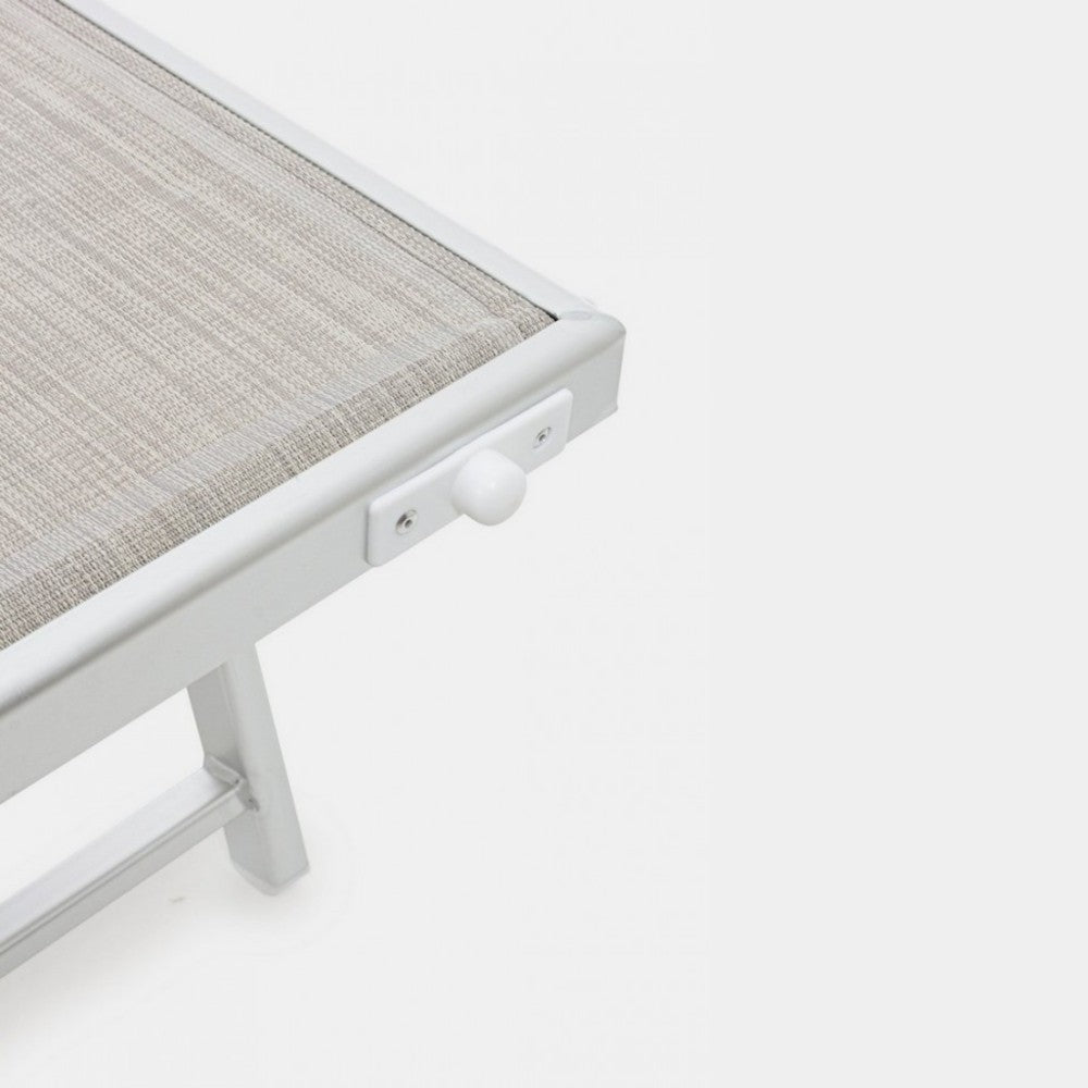 OCEAN klappbare Sonnenliege aus grauem Aluminium