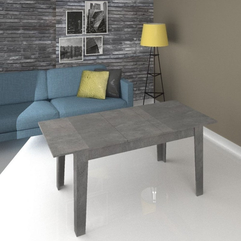 Ausziehbarer Holztisch Zement 140-180x80 cm TOLMEN