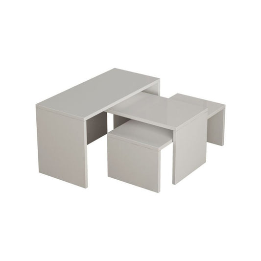 Tris weiße Kanta Couchtische 65x30xh.39 cm