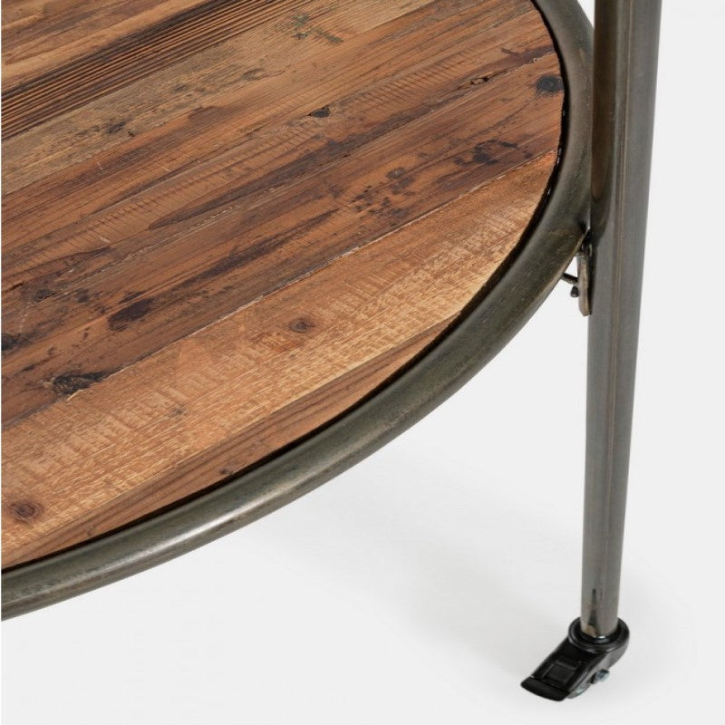 Industrieller Expositor mit Dach und Rädern D103X199h cm