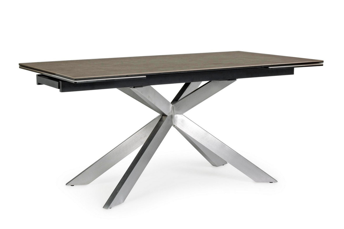 Ausziehbarer Tisch Arzachel aus Keramikstahl, 160–240 x 90 cm