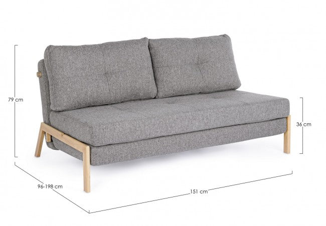 Hayden graues 2-Sitzer-Schlafsofa