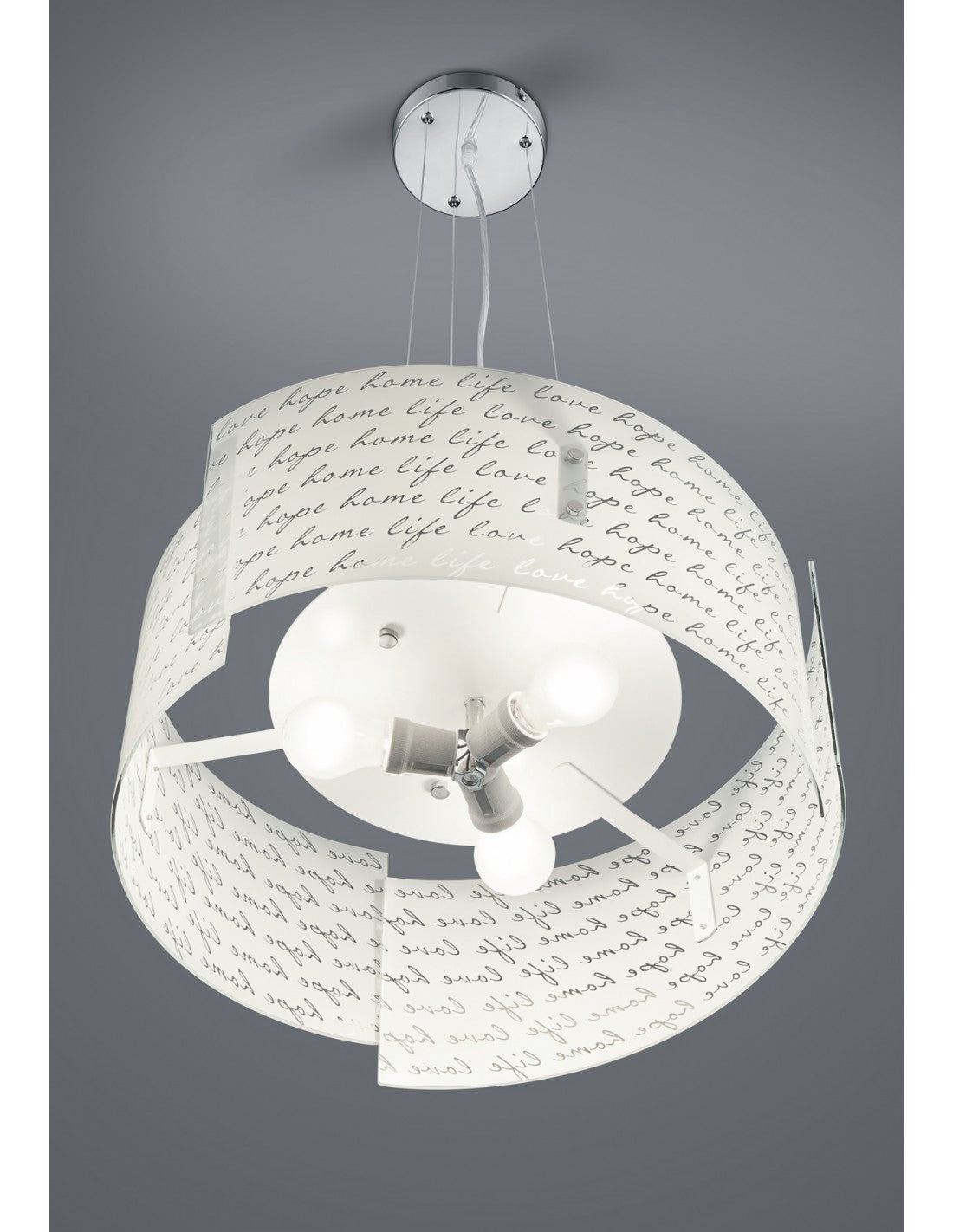 Signa Pendelleuchte 3 Gläser Weiß 3xE27 Ø50 cm Trio Lighting