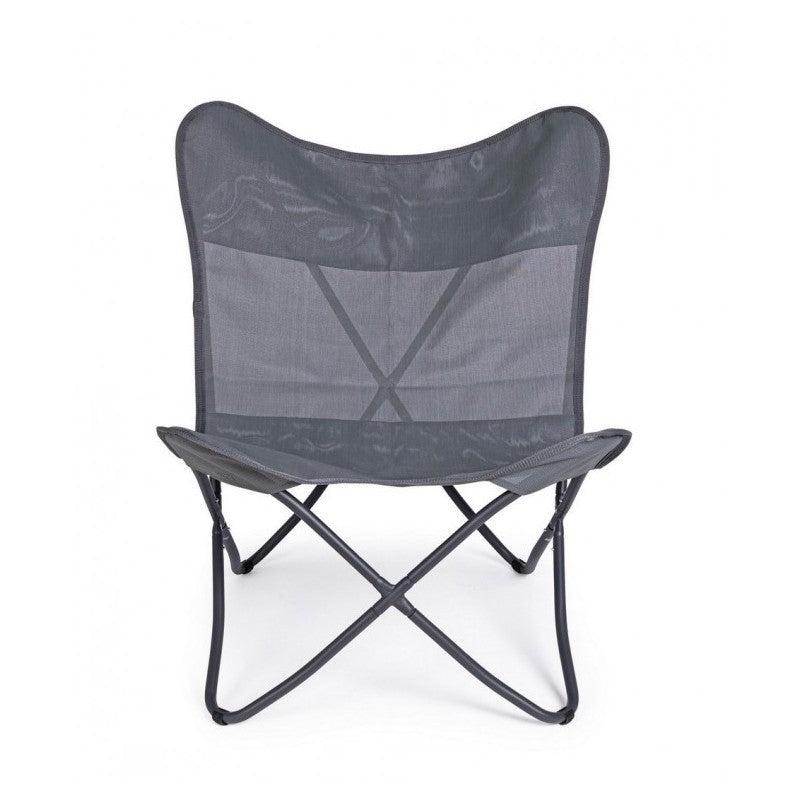 Sessel Schmetterling Camping Gabicce grau 77,5x81x89h cm