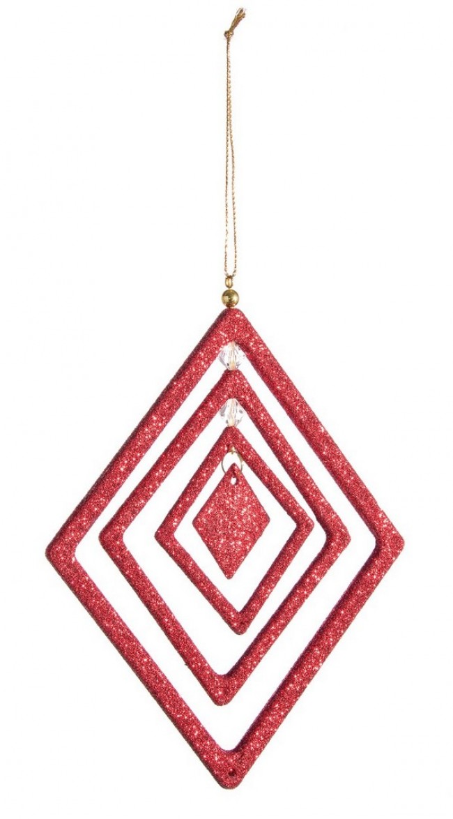 12x Modeanhänger Red Rombo