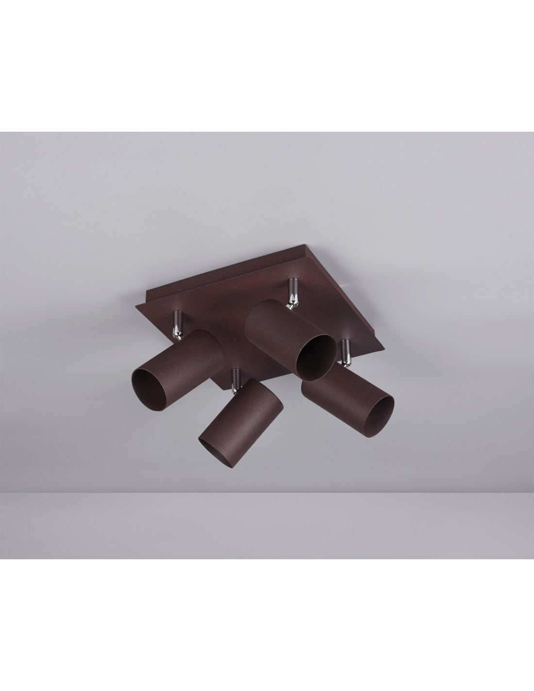 Quadratische Deckenleuchte mit 4 verstellbaren Strahlern Marley Rust Trio Lighting