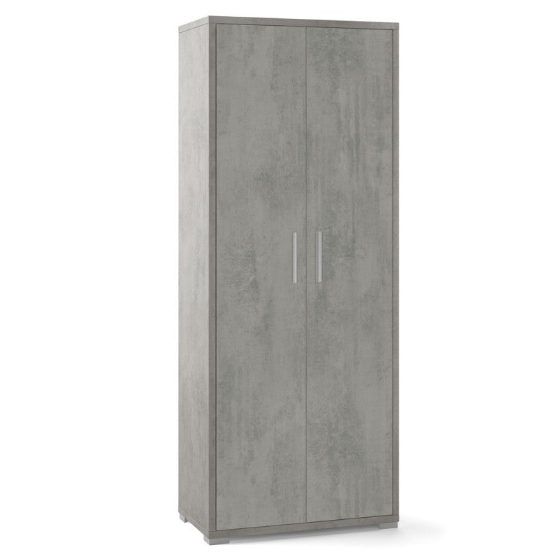 Mehrzweckschrank mit zwei Türen Beton Cemento 71x41x h182 cm