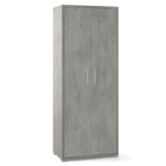 Mehrzweckschrank mit zwei Türen Beton Cemento 71x41x h182 cm
