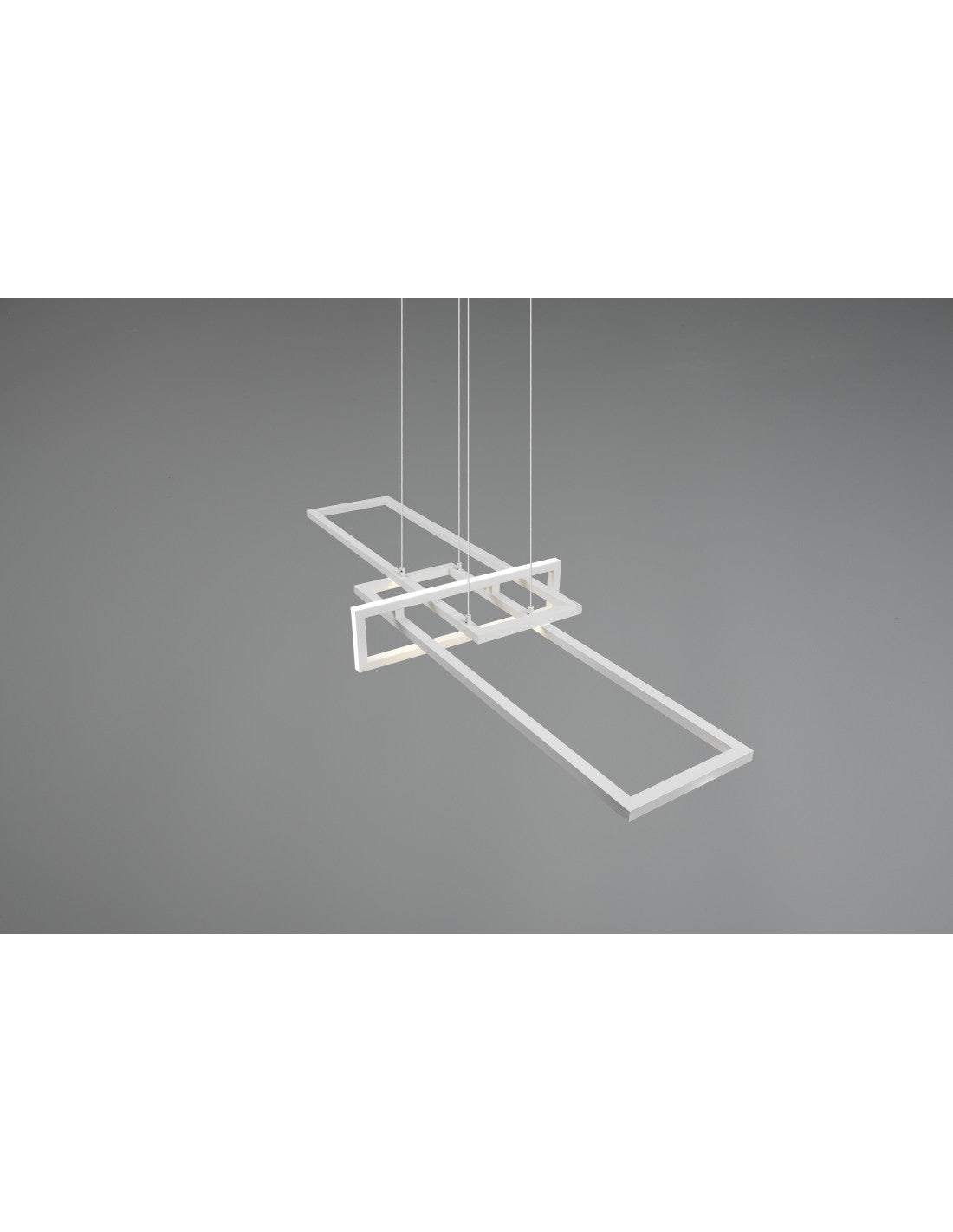 Salinas Pendelleuchte 3 Rechtecke LED 34w Weiß L110 cm Dimmbare Trio-Beleuchtung