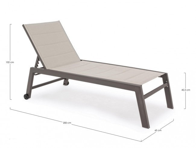 Hilde Kaffee-Hochbett aus Aluminium mit Rollen