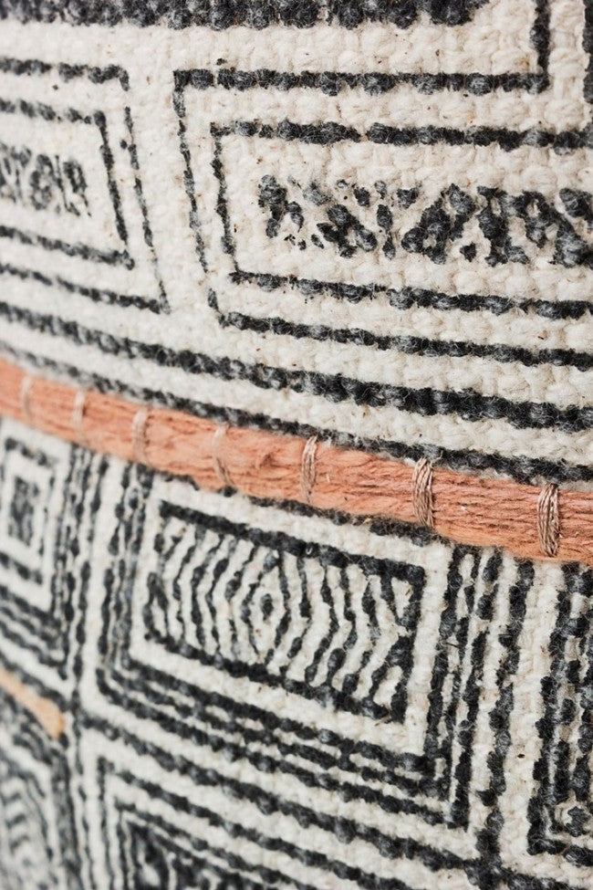 Ethnische Stil Baumwollpuff TILAK Desert Durchmesser 50x h35 cm