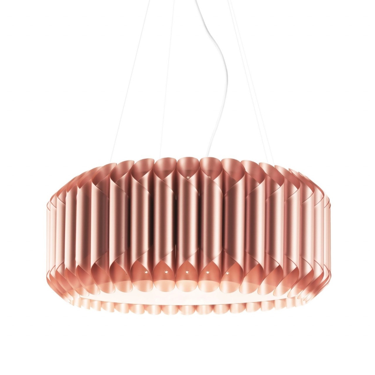 Aufhängung 5 Lichter Kupfer aus verchromtem Metall Cm. 60 x 31h