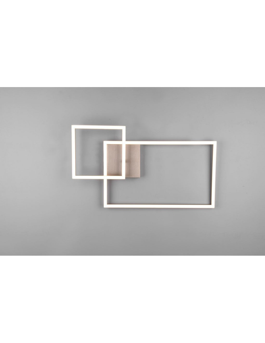 Kippbare quadratische Deckenleuchte Pan Nickel Led Dimmer 4000k Trio Lighting