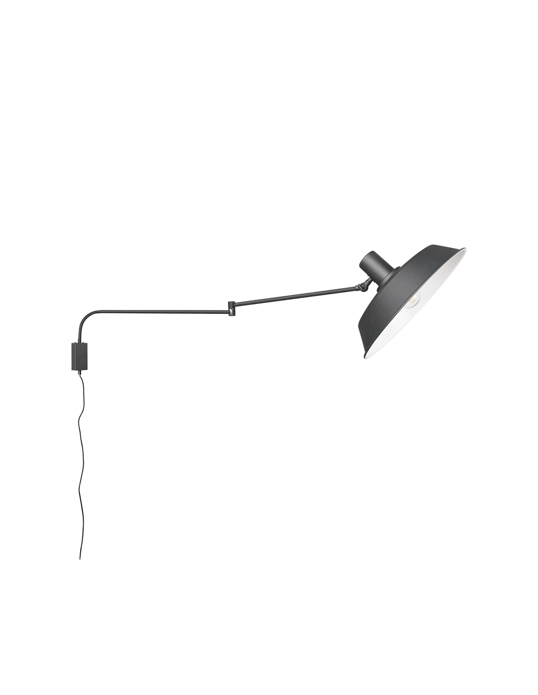 Applikation 1xE27 Bolder Schwarz verstellbar L35 cm Trio-Beleuchtung