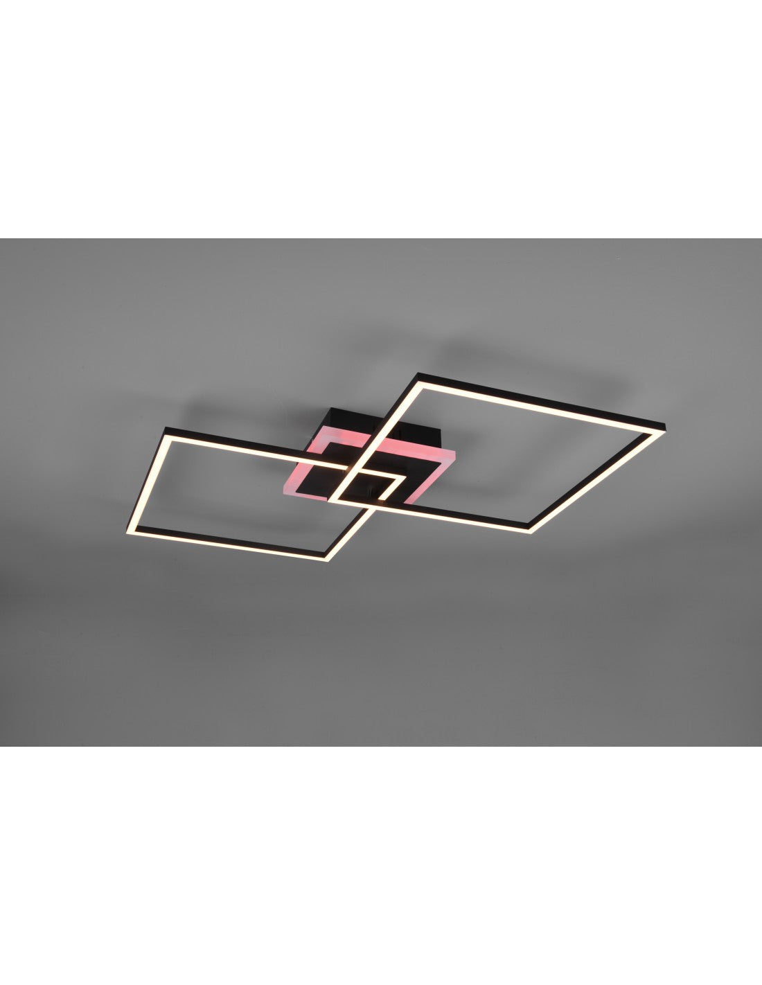 Plafoniera Arribo Quadrate Black Led Dauchbares Rgbw Trio Lighting