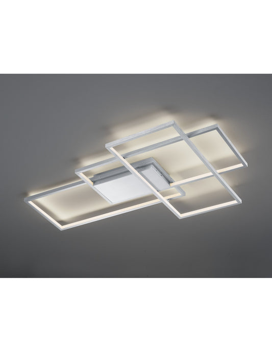 Plafoniera Led Thiago 3 Rechtecke L114 cm Nichel Trio Lighting