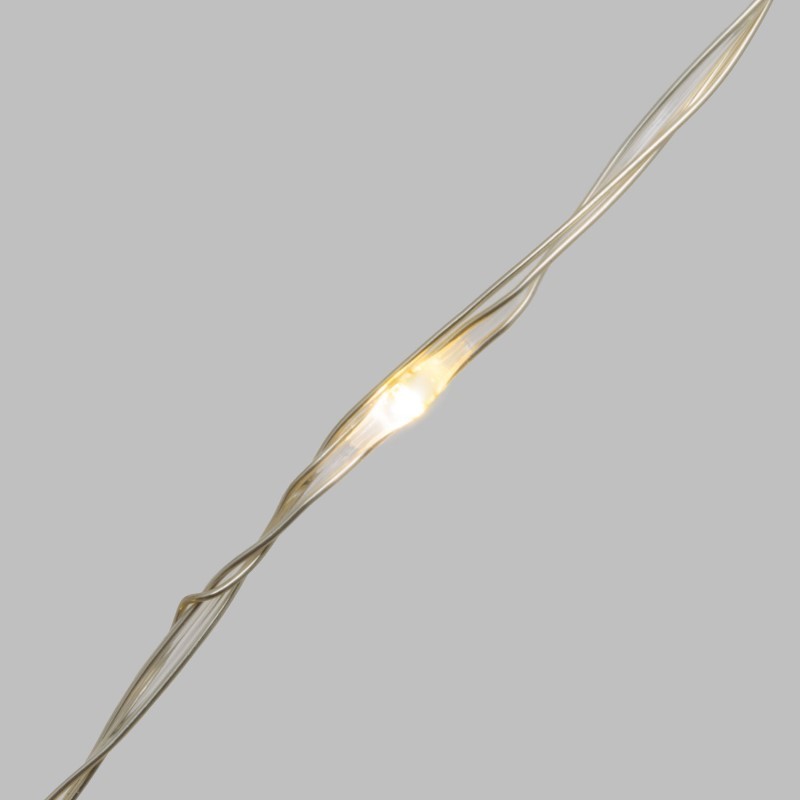 Kette 500 MicroLED Coil 25m warmweißes transparentes Silberkabel