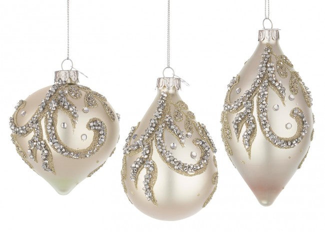 12x Perle White VT Tropfen Pendellan Ass3