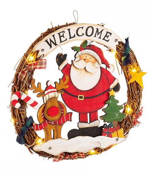 6x Crown Feston Santa D30 C.