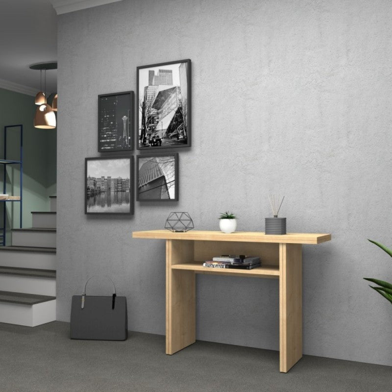 Klappbarer Konsolentisch Eiche IKEBANA 120x40x h76 cm