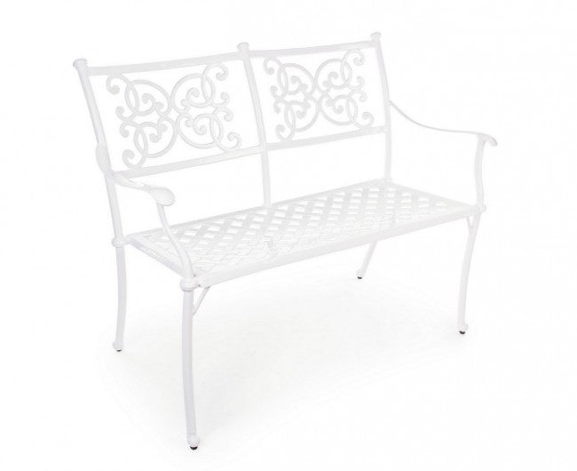 Weiße Lilie Bank für Outdoor cm 110 x 59 x 85 h