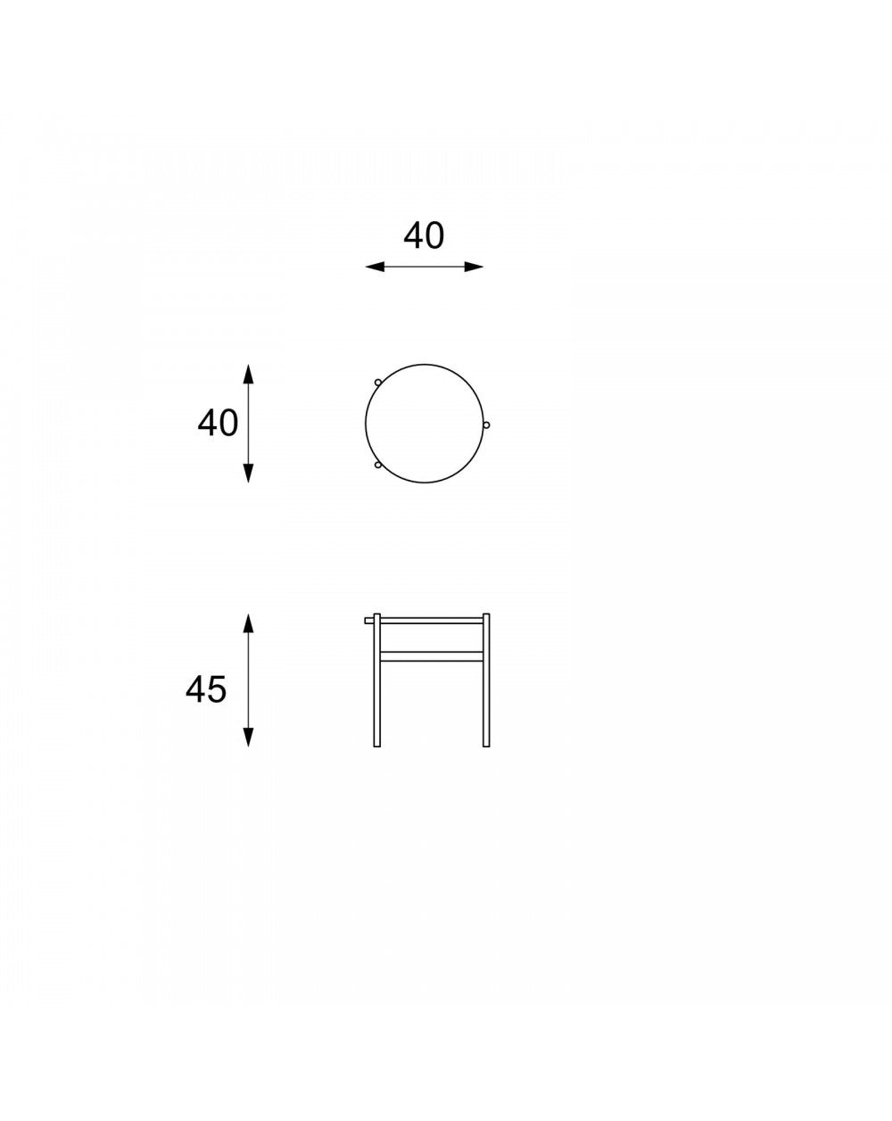 Tavolino 40 x 40 x 45h-Thor