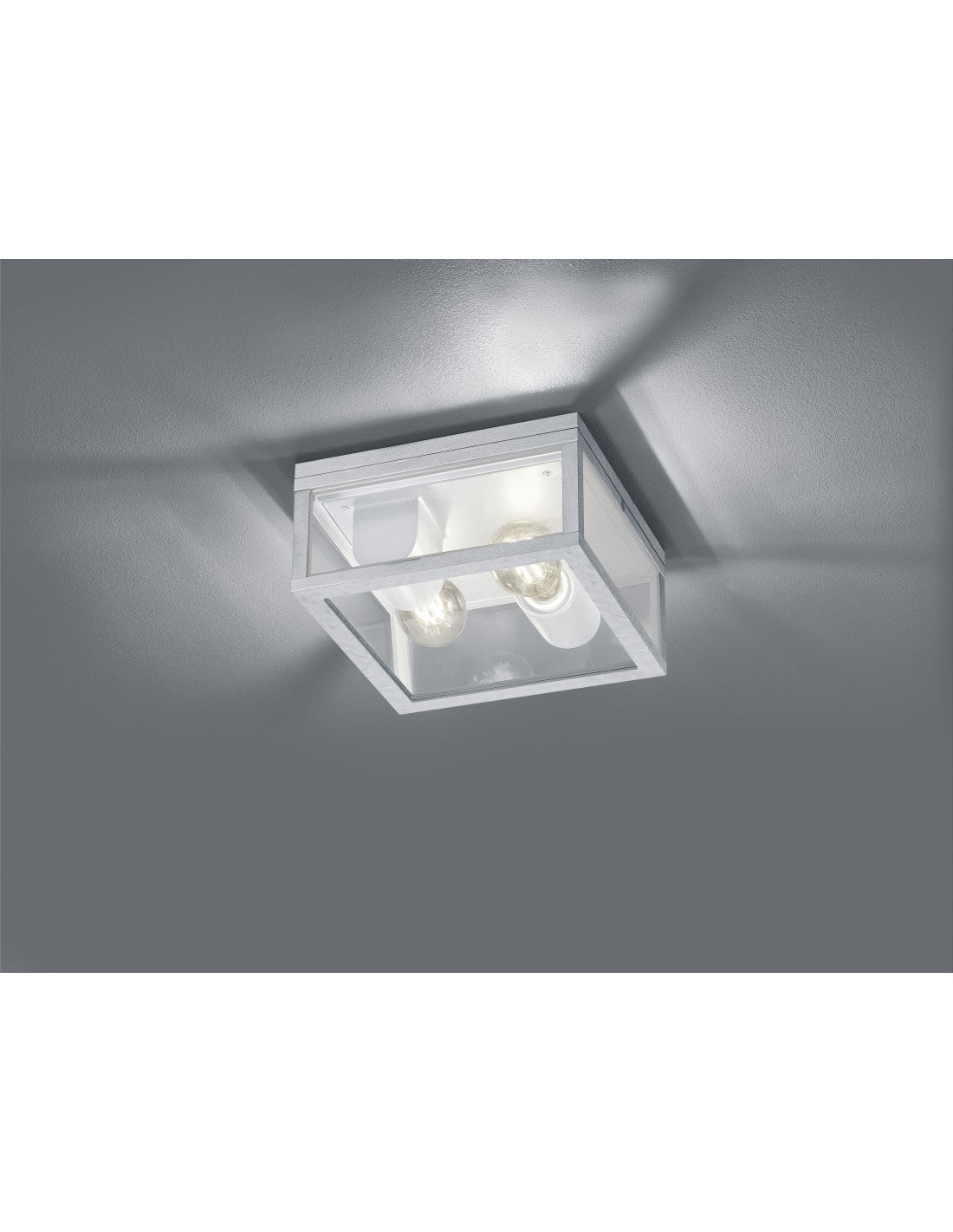 Garonne verzinkte Deckenleuchte IP44 2xE27 Trio Lighting