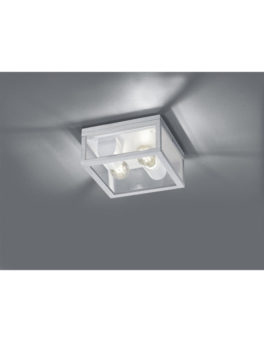 Garonne verzinkte Deckenleuchte IP44 2xE27 Trio Lighting