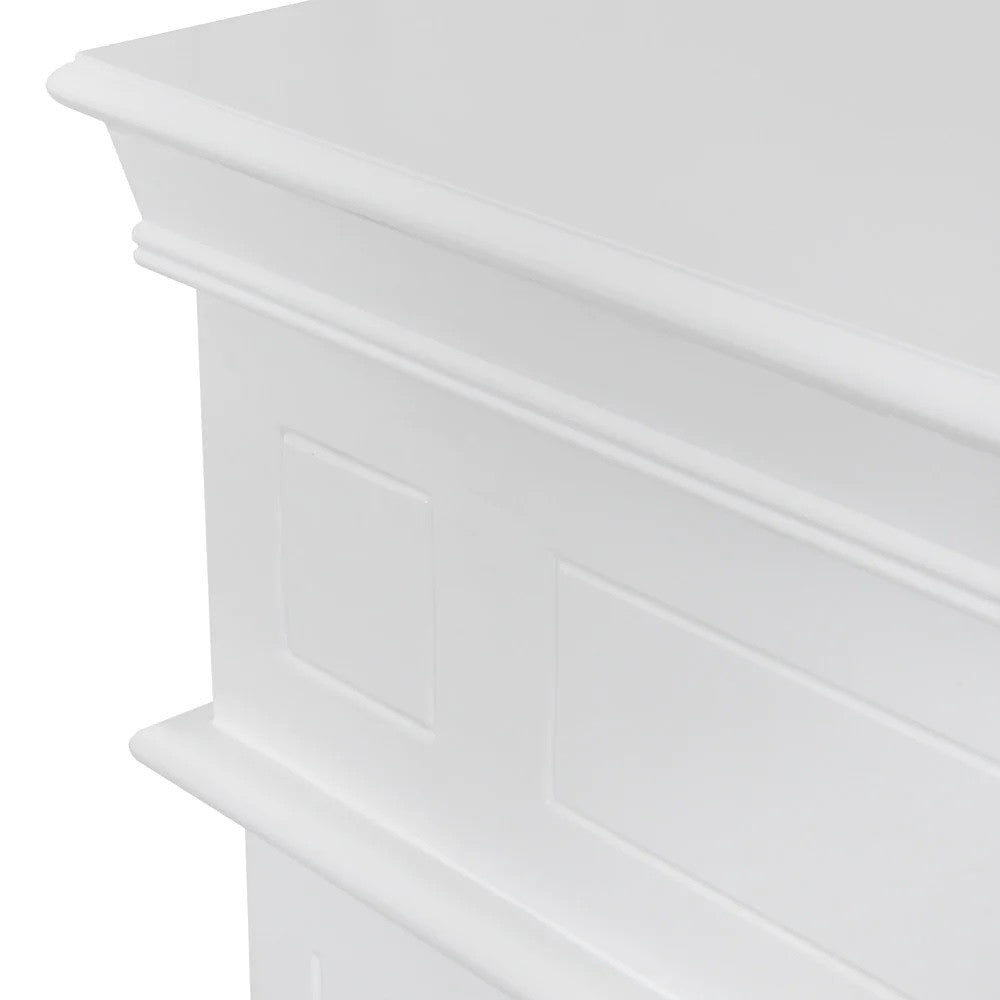 Bioethanolkamin Cambridge Bodenbiokamin aus weißem Holz 110x37xh.102 cm