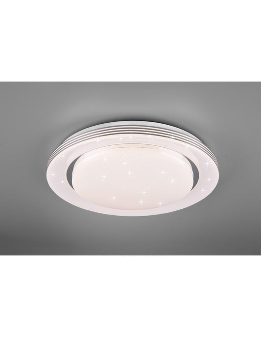 Große moderne Deckenleuchte Atria LED-Dimmer, Sterneffekt, weiße Trio-Beleuchtung