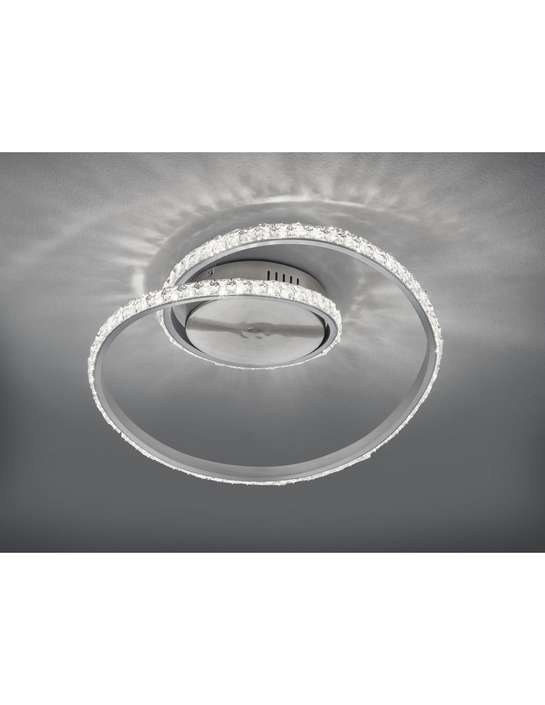 Plafoniera Moderna Rubin Led Deinable RGB Effetto CristalØ45 cm Trio Lighting