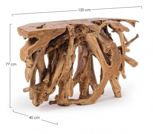 Konsole aus Teakwurzelholz 120 x 40 x 77 h cm