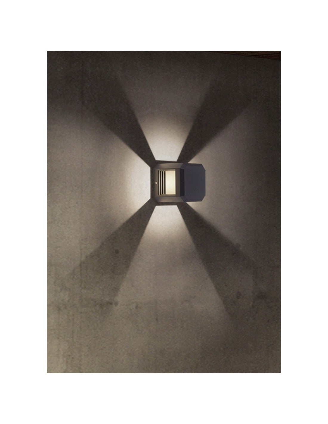 Outdoor-LED-Würfel-Applikation Logone Anthrazit IP65 Trio-Beleuchtung