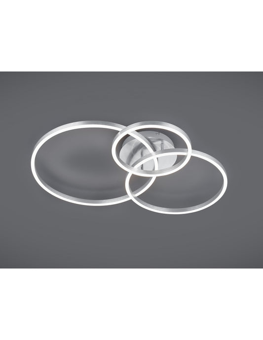 Moderne Deckenleuchte Winona Nickel Led Dimmer Rgbw Trio Lighting