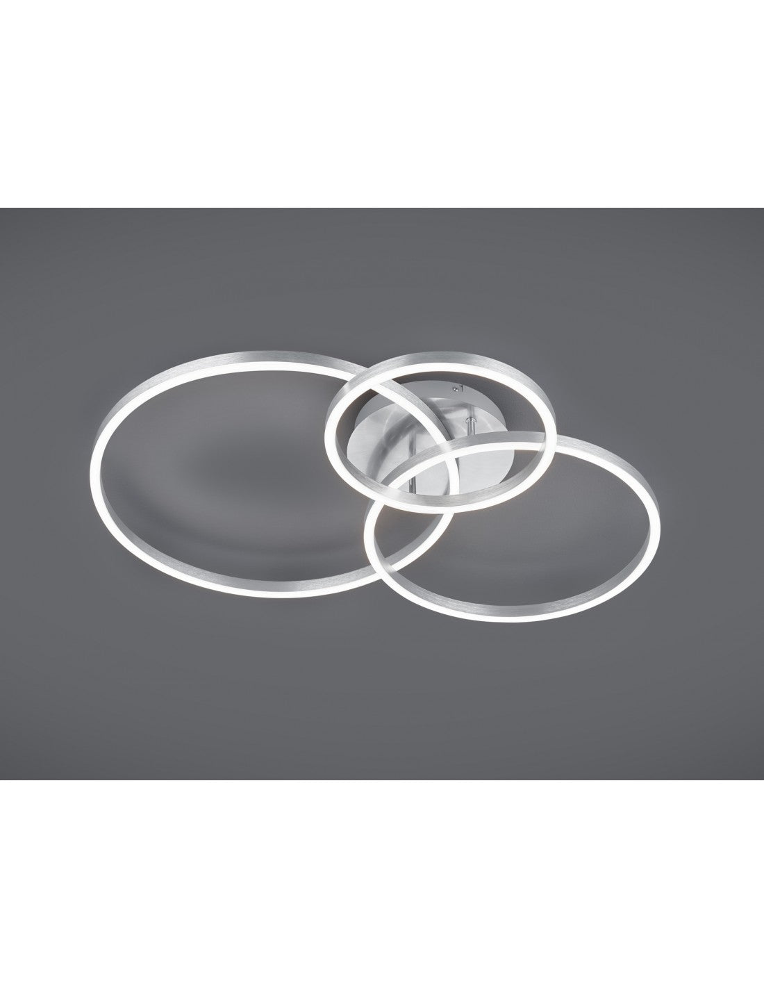 Moderne Deckenleuchte Winona Nickel Led Dimmer Rgbw Trio Lighting