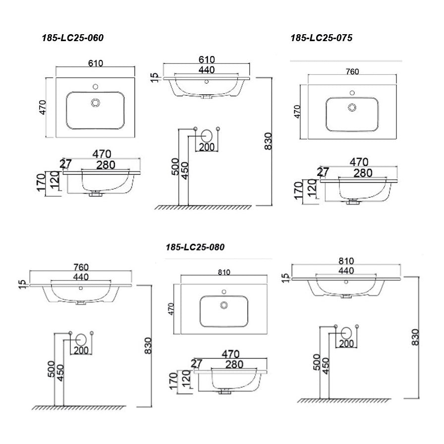 Concerin in Keramik Mod. LC25-kompakter und raffinierter Design