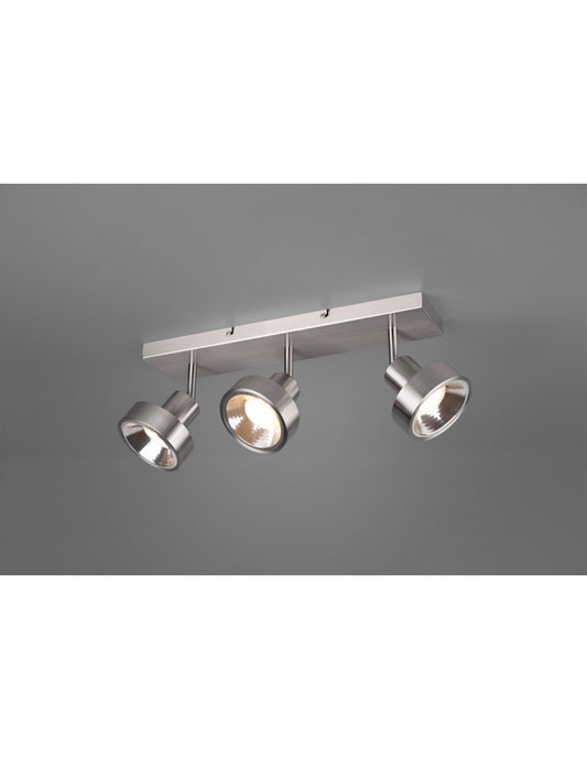 Plafoniera Soffito 3 Spot Orientable Leon Nichel Trio Lighting