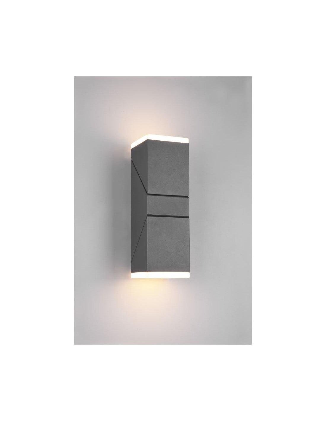 Verstellbare Doppel-LED-Wandleuchte Avon Anthrazit Aluminium IP54 Trio Lighting