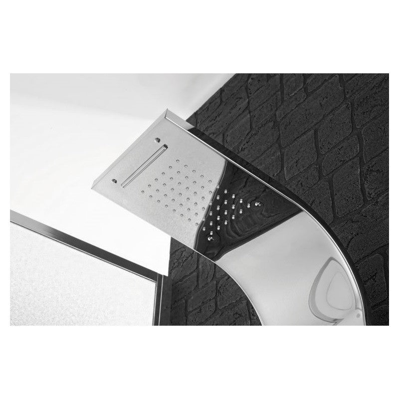 Wandmontierte Duschsäule aus Stahl der Linie MIAMI 150x22x45 cm