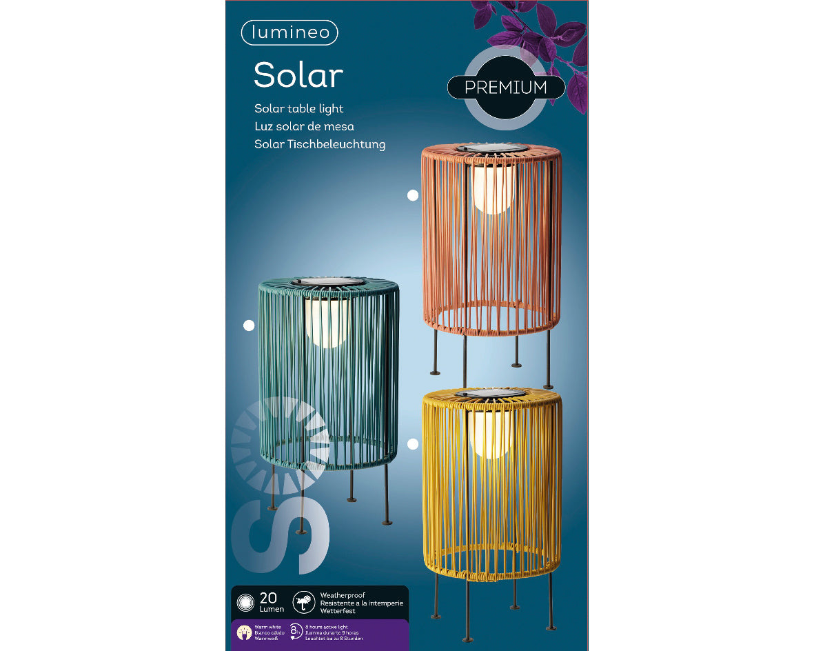 Solar-Tischlampe aus Eisen