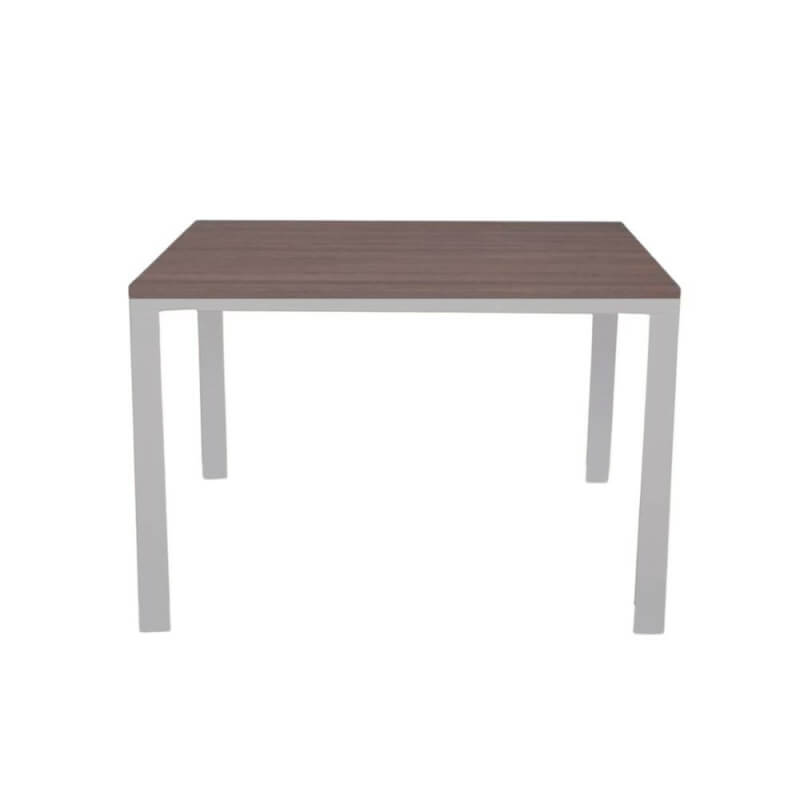 Rechteckiger Tisch 120x80 weiße Struktur und graue Lärchenplatte Monster