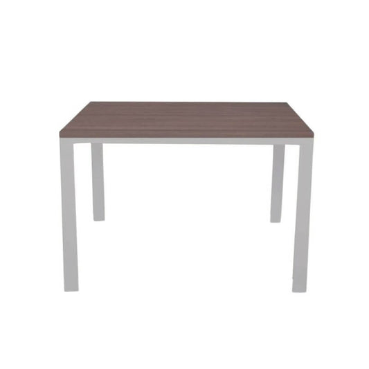 Rechteckiger Tisch 120x80 weiße Struktur und graue Lärchenplatte Monster