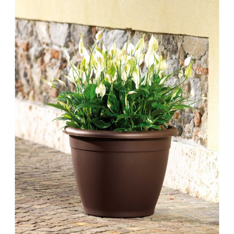 Vase Naxos Durchmesser 20 cm Havanna