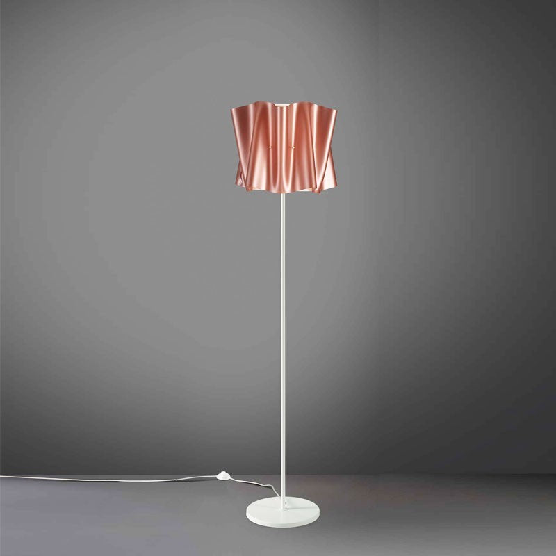 Stehlampensockel und Metallstiel FOLIO Lampenschirm aus Kupfer, Durchmesser 40 x H164 cm