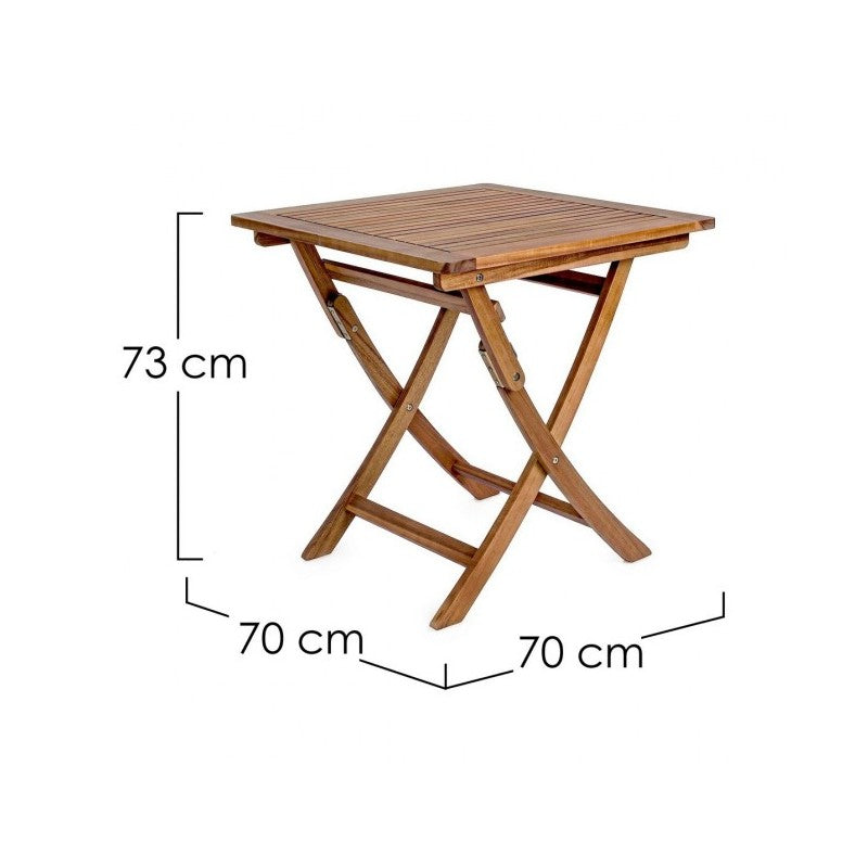Noemi Tisch für Outdoor Klapp Akazienholz 70x70x h73 cm