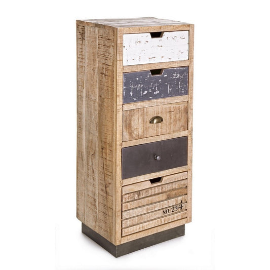 Kommode im industriellen Stil 5 Schubladen Tudor