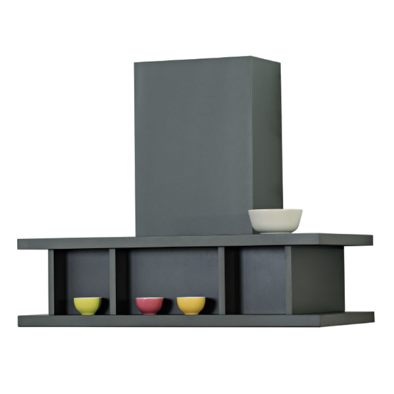 Dunstabzugshaube im Industriestil aus brüniertem Edelstahl, 120 cm