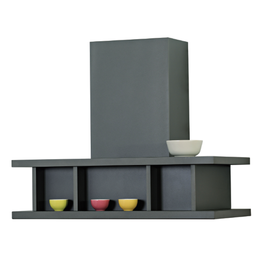 Dunstabzugshaube im Industriestil aus brüniertem Edelstahl, 120 cm